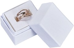 Jewelry Boxes Ring 100 Matte White Matte 1 ½” x 1 ¼” x 1½” Lid Lidded Rings Gift