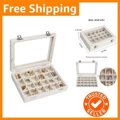 Luxury Velvet Jewelry Tray – 24 Compartments for Rings & Earrings, Perfect Gift