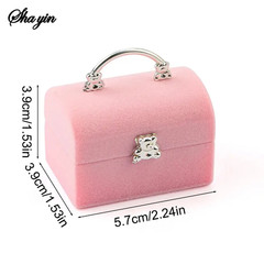 1 Piece Small Jewelry Box Velvet Wedding Ring Box Necklace Display Box Cute Bear