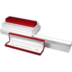 6 Red Watch Bracelet Gift Jewelry Display Boxes 8 5/8″ x 2 1/8″