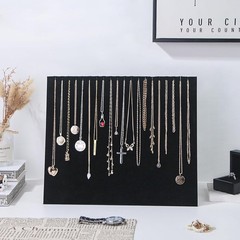 20 Slot Velvet Necklace Display Board Jewelry Organizer Stand for Shop Selling