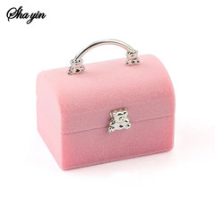 1 Piece Small Jewelry Box Velvet Wedding Ring Box Necklace Display Box Cute Bear