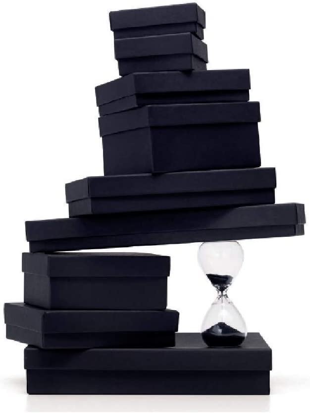 888 Display – Pack of 20 Boxes of 7″ x 5″ x 1 1/4″ Black Matte Cotton Filled Box