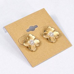 100pc Earring Display Cards Kraft Earring Cards Hanging 1 1/2″ x 1 1/2″tall