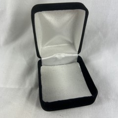 Black Velvet Jewelry Storage Gift Box Hinged 2.25” No Padding