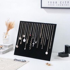 20 Slot Velvet Necklace Display Board Jewelry Organizer Stand for Shop Selling