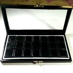 GEMSTONE Diamond Display Storage leather box Jewelry with 21 plastic boxes