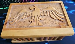 Wooden Puzzle Box Hand Carved Jewelry Keepsake Treasure Gift Box – No Key
