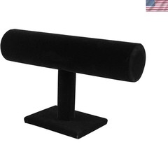 Sturdy Black Velvet Jewelry Holder – T-Bar Design for Modern Home Organization