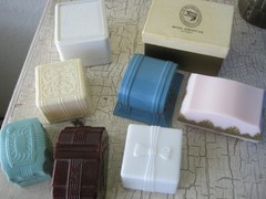 LOT OF 7 VINTAGE ART DECO CELLULOID RING BOXES!