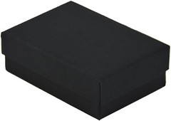 Matte Black Cotton Filled Jewelry Box #32 (Case of 100) 3.125 Inches X 2.125 Inc