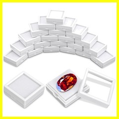 30 Pcs Gemstone Display Box Jewelry Box Container with Clear Top Lids Bulk 1….