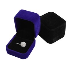 Lot 5 Velvet Ring Boxes Jewelry Gift Earring Holder Proposal Engagement Wedding