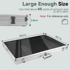 Locking Aluminum Display Case Showcase 24″ x 20″ Trade Show f Card Coin Jewelry