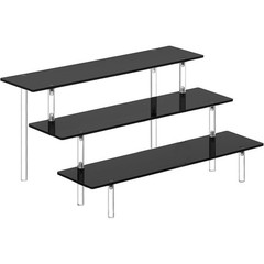 Acrylic Display Stand Organizer 3 Tier Shelf Riser Dresser Table Storage New