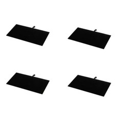 4 Pc 14” x 7-1/2” Black Velvet Pad Tray Insert Jewelry Display