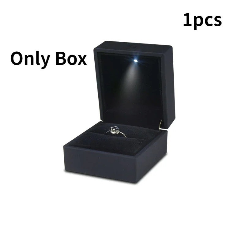 Luxury LED Ring Box for Engagement Wedding Jewelry Gift Display Box
