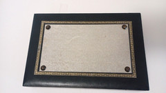 Vintage Swank Design Philippe Mens Black Jewelry Box Red Inner Made in Sweden