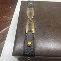 Vintage Dante Velvet Lined, Men’s, Faux Leather Jewelry Box, Great Patina