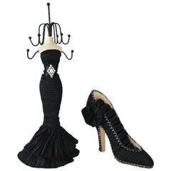 2pc Display Holder Mannequin Elegant Dress Jewelry and Shoe For Rings