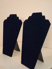 Black Velvet Jewelry Necklace Easel Necklace Display Stand ~ a set of two