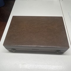 Vintage Dante Velvet Lined, Men’s, Faux Leather Jewelry Box, Great Patina