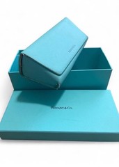 Tiffany & Co. Blue Lined Sunglasses Case and Box Set Only.