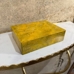 Hollywood Regency Mark Cross Luxurious Vintage Wood Box Italy