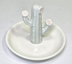 Ceramic Porcelain Cactus Ring Holder Jewelry Trinket Dish Organizer