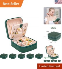 Elegant Travel Jewelry Case with Velvet Lining – Compact Organizer for Women