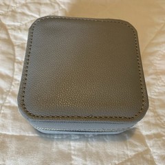 NEW Gray Ring Box Jewelry Travel Case Box Organizer Holder Storage Earring Case