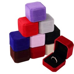 9Pcs Velvet Jewelry Gift Box Set for Rings and Earrings – Assorted Colors