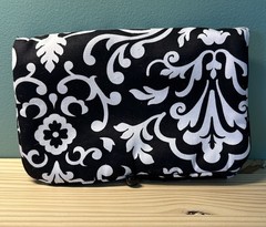 Thirty One 31 Parisian Pop Black and White Fabric Travel Case Organizer