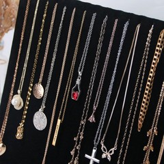 20 Slot Velvet Necklace Display Board Jewelry Organizer Stand for Shop Selling