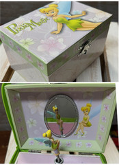 Disney Tinker Bell Pixie Magic Musical Jewelry Kiss Box Dance Sugar Plum Fairy
