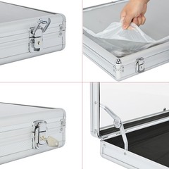 Locking Aluminum Display Case Showcase 24″ x 20″ Trade Show f Card Coin Jewelry
