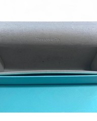 Tiffany & Co. Blue Lined Sunglasses Case and Box Set Only.