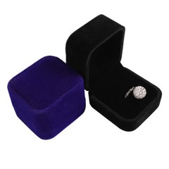 Lot 5 Velvet Ring Boxes Jewelry Gift Earring Holder Proposal Engagement Wedding