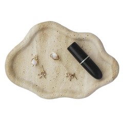 Real Travertine Jewelry Dish Cloud Shape, Trinket Dish, Ring Dish Key Tray As…