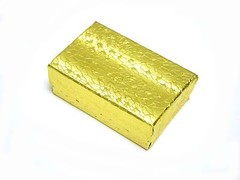 100 Gold Cotton Filled Jewelry Gift Boxes 2 1/2″ x 1 1/2″ X 1″