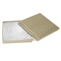 Novel Box 100 Pack Jewelry Gift Boxes 3.5×3.5×0.87 Inches with Cotton Filled