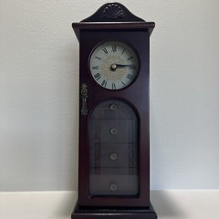 1996 JK Timekeeper Jewelry Box Mahogany w/ Drawers & Clock , Great Cond.
