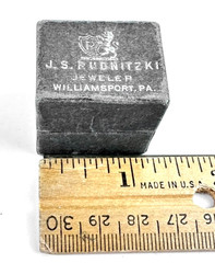 Vintage Jewelry Store J.S. Rudnitzki Jeweler PA Cardboard with Velvet Lining