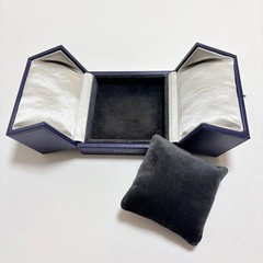 Chaumet Genuine Ring jewelry empty box Blue case black white Used