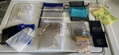 Lot of 29 Fabric Jewelry Necklace Ring Bracelet Gift Bags Used