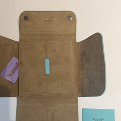 Tiffany & Co. Tiffany Blue Grain Leather Fold-Out Jewelry Case Travel Organizer