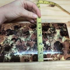 Vintage MELE Abstract Gold Swirl Hard Tortoise Shell Jewelry Box Travel Case
