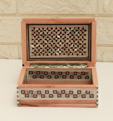 Handmade Moroccan Mother of Pearl Inlay Jewelry Box – Wooden Mosaic Trinket Box