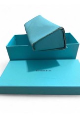 Tiffany & Co. Blue Lined Sunglasses Case and Box Set Only.
