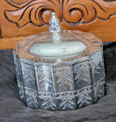 Vintage Godinger Silver Plated Jewelry Box Museum Reproductions Trinket Octagon